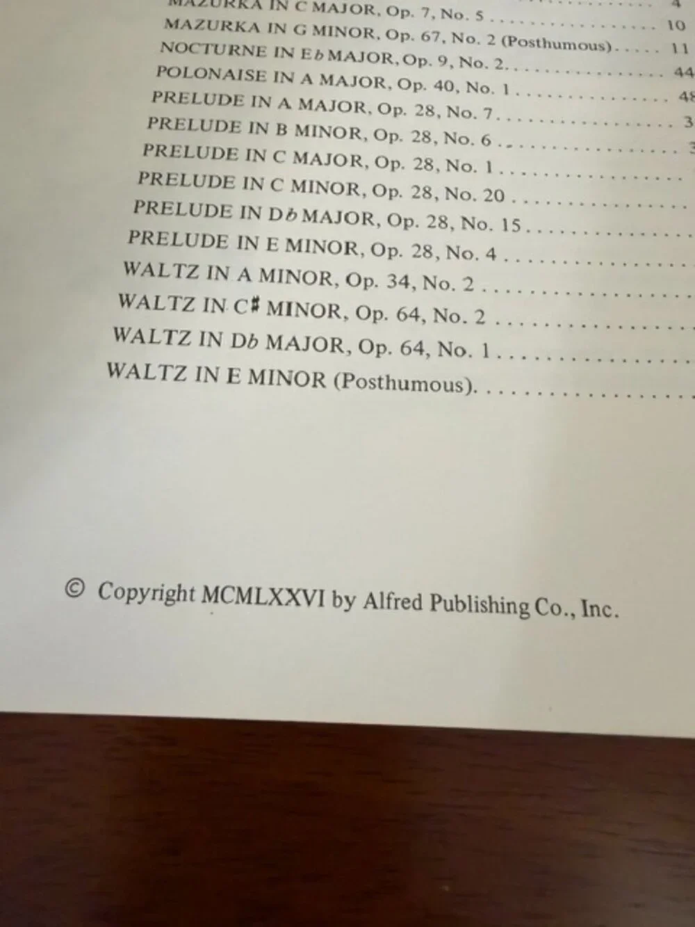 Vintage 1976 Chopin Piano Selections Alfred Classic Edition